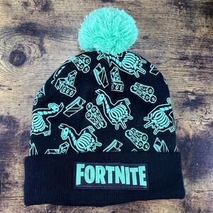 Fortnite Beanie Hat Black Green Cap 2024 Epic Games